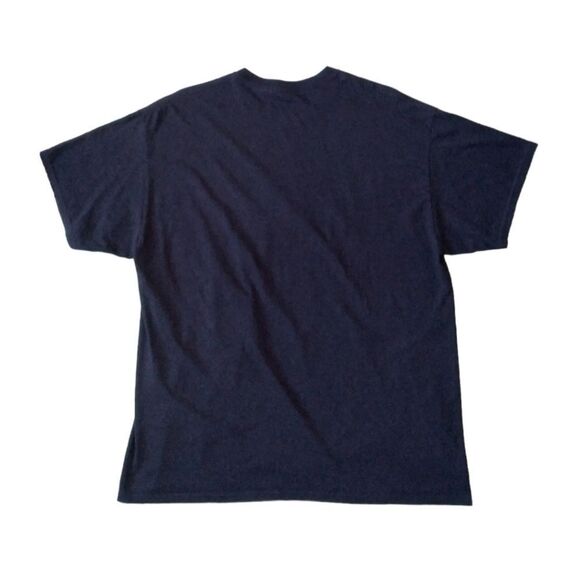 Gildan Purple Blue Unisex Crew Neck Space Alien Graphic Print T-Shirt Adult XL - Picture 2 of 8